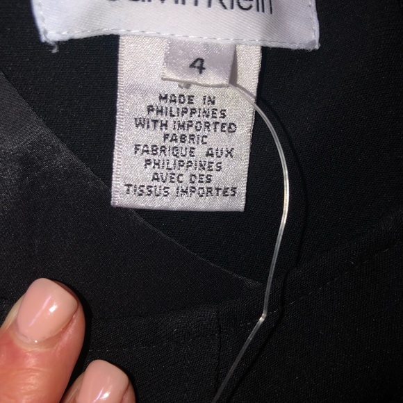 🖤NEW! Calvin Klein Classic Black Sleeveless Mid Length Dress LBD Size 4 - Picture 7 of 14